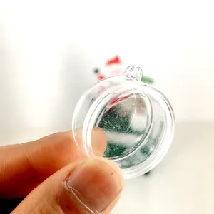 High transparency clear plastic Christmas ornament ball for DIY crafts, favors and candy.