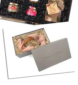 Natural tan crinkle cut shredded paper filler for gift boxes and shoe packaging