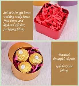 Vibrant shredded paper filler for colorful gift box packaging decoration