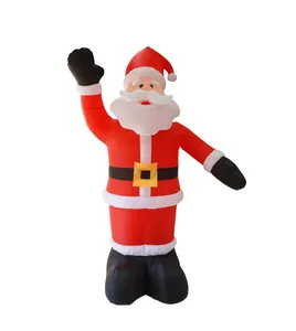 Giant inflatable Santa Claus waving outdoor Christmas decoration for holiday yard display