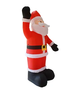 Large inflatable Santa Claus waving arm outdoor Christmas venue decoration prop