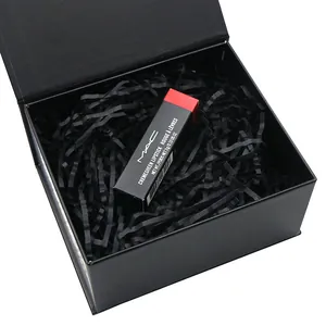 High quality black shredded wavy paper filler for elegant gift boxes and packaging decor