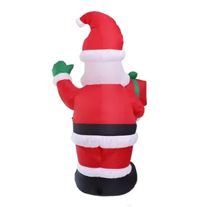 Large inflatable Santa Claus standing figure back view for Christmas outdoor yard decoration