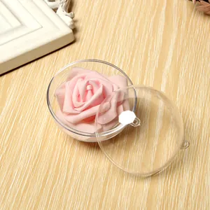Clear spherical transparent decorative plastic ball ornament for festive mall displays