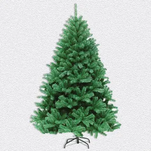 Verschlüsselter PVC Künstlicher Weihnachtsbaum Für Hotel Haus Party Dekor Grüner Kiefer Baum Mit Metallständer Mehrere Größen Dekor