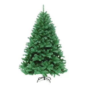 Dichter grüner PVC-Weihnachtsbaum mit Metallständer für festliche Hoteldekorationen