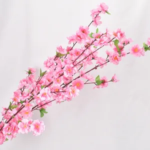 Künstliche rosa Pfirsichblütenzweige für Wohnzimmer und Event-Blumendekoration