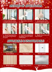 Detailed guide on how to apply Christmas snowflake static window stickers to surfaces
