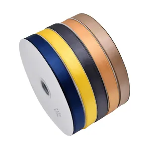 1.5cm high-density single-faced polyester satin ribbon roll for gift wrapping