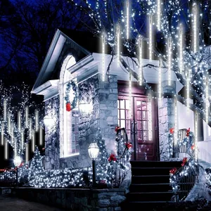 Waterproof LED meteor shower rain lights for outdoor Christmas garden decoration