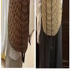 Detailed comparison of brown and beige woven straw backpacks for beach vacations