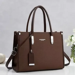 Bolso Tote de Mujer Retro de Gran Capacidad de Cuero PU Bolso de Hombro Cruzado Versátil de Mano para Viajar con Cinturón
