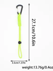 Close-up showing the weight and size parameters of outdoor tactical paracord lanyard