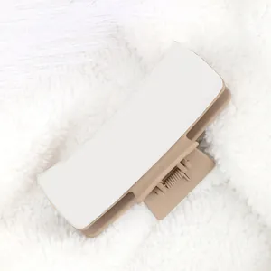 DIY Blank Sublimation Heat Transfer PU Leather Hair Claw Clip Large Rectangular Plastic Hair Accessories For Women
