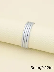 Detailed view of silver faux leather sewn cord for DIY jewelry crafts, 3mm diameter