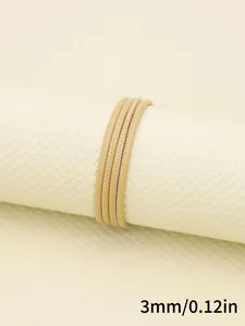 Close-up view of 3mm beige stitched imitation sheepskin cord for DIY jewelry making