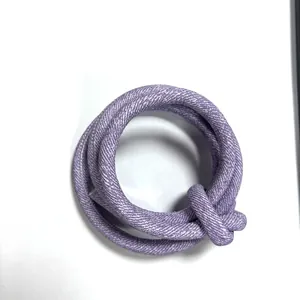 Stitched PU Leather Round Cord Cross Stitch Sewing Leather Rope For Bag Straps Furniture Decor DIY Belt Accessories