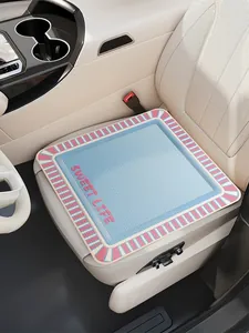 Cojín de asiento de coche transpirable estilo lino con texto Sweet Life y rayas