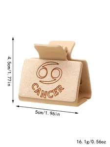 Detailweergave van Kreeft sterrenbeeld haarklem met afmetingen 5x4,5cm en 16,1g gewicht