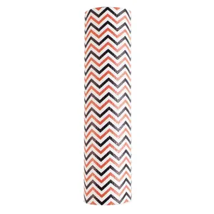 Halloween Kunstlederrolle mit schwarz-orangem Zickzack-Chevron-Muster für Bastelarbeiten
