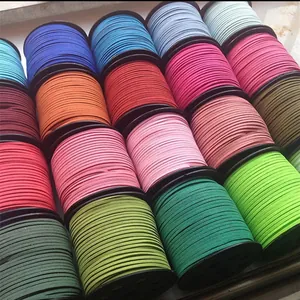 Bunte Rollen aus hochwertigem künstlichem Wildleder für DIY-Schmuck und Bastelprojekte