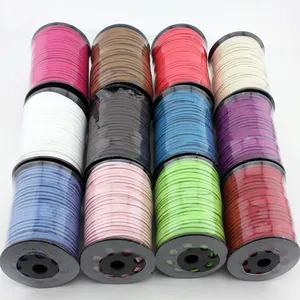 Bunte Samtkordel-Spulen aus Wildlederimitat für DIY-Schmuck und Accessoires, 12 Farben.
