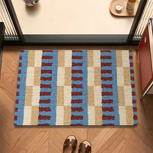 Tappetino da bagno antiscivolo in terra di diatomee con motivo geometrico rétro per casa