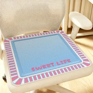 Cojín de silla transpirable efecto lino con bordado 'Sweet Life' para oficina