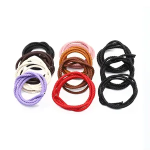 Braided PU Leather Cord Three-Strand Twisted Rope For Mobile Phone Lanyard Bag Charm Keyring Belt DIY Jewelry Making Craft Accessory
