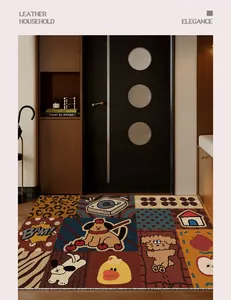 Felpudo vintage con divertidos motivos de perros y patos para decorar la entrada de casa