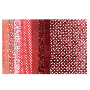 Lot de feuilles de faux cuir pour la Saint-Valentin avec motifs cœurs et paillettes