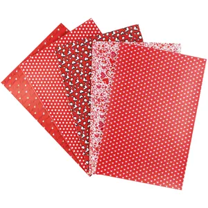 Feuilles de simili cuir rouge à motifs de cœur pour bijoux DIY et projets de bricolage