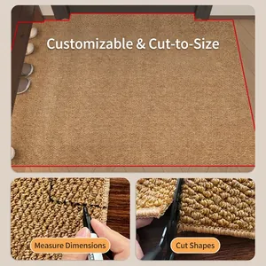 Alfombrilla de entrada aspecto sisal personalizable con diseño DIY recortable