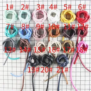 Durable Round Stitched PU Leather Cord For DIY Jewelry Making Phone Chain Bag Woven Rope Accessories Handmade Crafts Materials