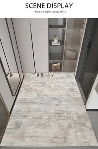 Tappetino d'ingresso in TPR antiscivolo con motivo marmoreo astratto per arredo moderno