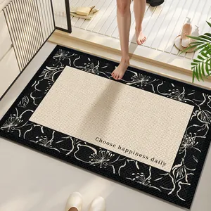 Tappetino da Bagno in Diatomite Minimalista Moderno Assorbente Asciugatura Rapida Antiscivolo per Ingresso WC Tappeto Floreale