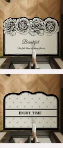 Zerbini in pelle stile francese con motivi floreali e a griglia in due eleganti design.
