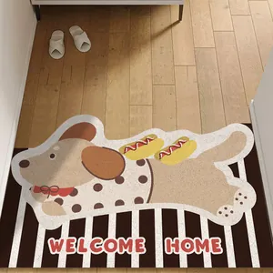 Paillasson teckel mignon Welcome Home avec motif hot-dog pour entrée intérieure