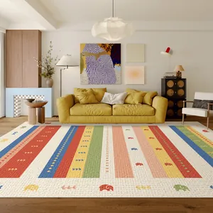 Moroccan Ethnic Printed Area Rug For Living Room Bedroom Dopamine Colorful Bohemian Vintage Polyester Floor Carpet Decor