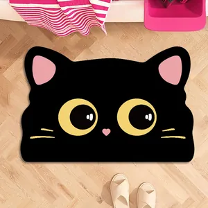 Süße Cartoon Katze Geformte Badematte Kieselgur Absorbierende Rutschfeste Bodenmatte Für Badezimmer Schnell Trocknend Teppich