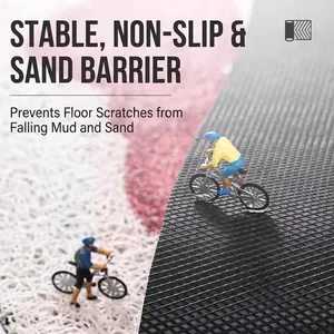 Durable PVC silk loop entrance mat with heavy-duty non-slip backing for mud trapping