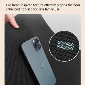 Non-slip diatom mud kitchen mat with tire-like texture for oil and water absorption