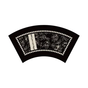 Franse stijl waaiervormige bloemen badmat met absorberende antislip achterkant