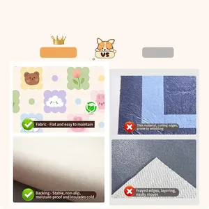 Thickened PVC pet floor mat with waterproof leather surface and anti-slip backing