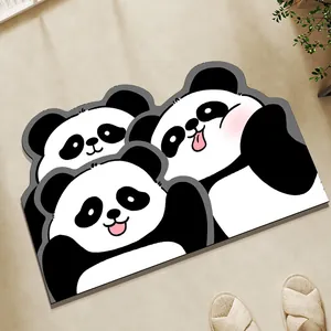 Tappeto da bagno antiscivolo a forma di panda con assorbimento rapido dell'acqua