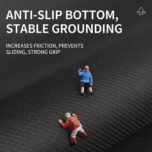 Gedetailleerd macro-overzicht van de antislip onderkant van een luxe badmat voor thuis