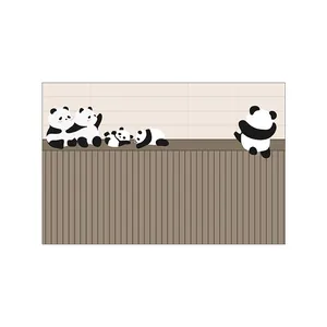 Cute cartoon panda absorbent bath mat for bathroom entrance non-slip floor decoration