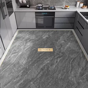 Tappeto da cucina in PVC effetto marmo, oleorepellente e antiscivolo in cucina moderna