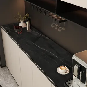 Sous-main en Cuir PVC Imperméable Oléofuge Texture Marbre Tapis de Protection pour Cabinet Table Entrée Décoration Maison