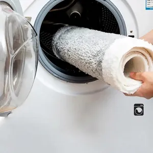 Machinewasbaar zacht lams wollen badkamerkleed voor interieur en vloerbescherming